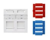 Вставка 45x45 (аналог Mosaic) для 2х модулей Keystone Jack SIP3-2K-M45-45 426177