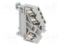 Клемма проводная проходная на DIN-рейку WAGO 280-641 клемма 3-проводная проходная угловая, серая 280-641
