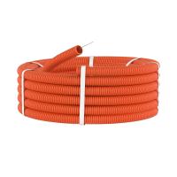 Труба гофрированная, с протяжкой Труба ПНД тяжелая оранжевая D=40 (71540) 71540