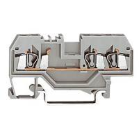 Клемма проходная на DIN рейку WAGO 280-681 клемма 3-х проводная 280-681