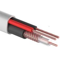 Кабель комбинированный для систем видеонаблюдения КВК-В-2+2x0,75 мм² (Cu/CCA) белый PROconnect (01-4108) 01-4108