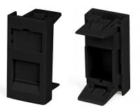 Вставка 45x22,5 (аналог Mosaic) для 1 модуля формата Keystone Jack SIP2-1K-M45-22.5-BK 490204