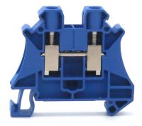 Клемма проходная, 2 точки подключения Клемма проходная, винтовой зажим, 6 кв.мм, синяя (TUR-6-BU) TUR-6-BU