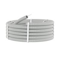 Труба гофрированная с протяжкой, не распространяющая горение Труба ПВХ легкая серая D=25 (CTG20-25-K41-025I) CTG20-25-K41-025I