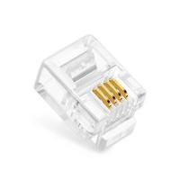 Телефонный разъем 6P4C (RJ-11) Коннекторы 6P4C (RJ-11) (100шт) (10-0227) 10-0227