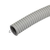 Труба гофрированная с протяжкой Труба ПВХ легкая серая D=32 (RuVinil) (13201) 13201