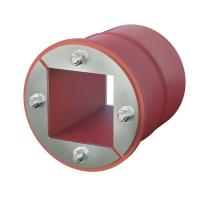 Проходка круглая, нержавеющая, с проёмом Проходка круглая, нержавеющая, D70х70 мм с проемом 40х40 мм (DXF3121) DXF3121