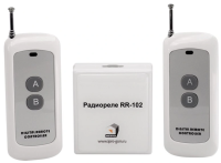 Комплект радиореле RR-102 + 2 пульта, 250-950 метров, питание 12В 